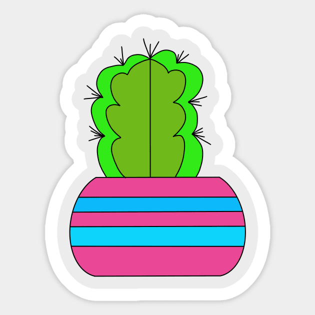 Cute Cactus Design #25: Split Personality Cactus Sticker by DreamCactus